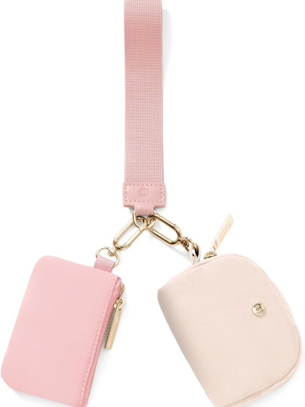 Mini Zip Around Wristlet Wallet for Women - Detachable Keychain Coin Purse